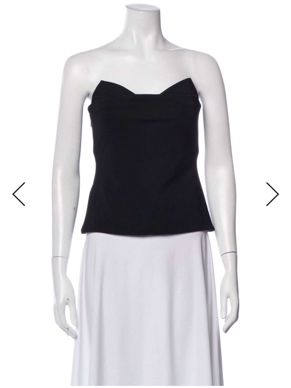 NWT Cushnie Black Strapless Top